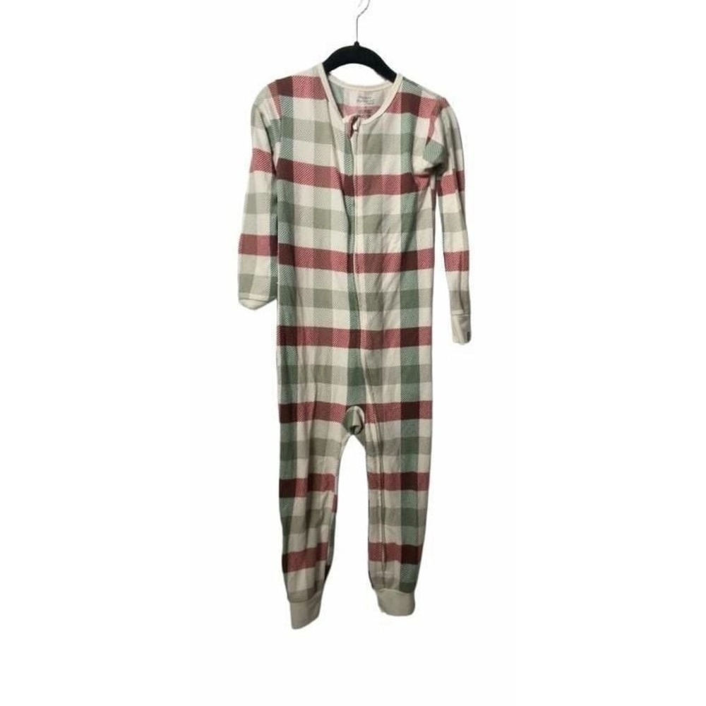 Modern Moments by‎ Gerber Christmas Plaid Fabric Zipper Sleeper Pajamas 4T_46